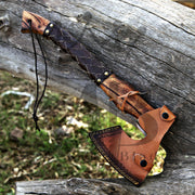 Custom Ragnar Axe, Viking Axe, Hatchet Rose Wood Shaf - Majestic Blades USA