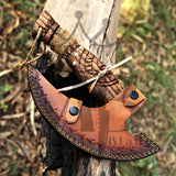 Custom Gift Hand Forged High Carbon Steel Pizza Axe - Majestic Blades