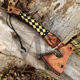 Custom Ragnar Axe, Viking Axe, Hatchet Rose Wood Shaf - Majestic Blades