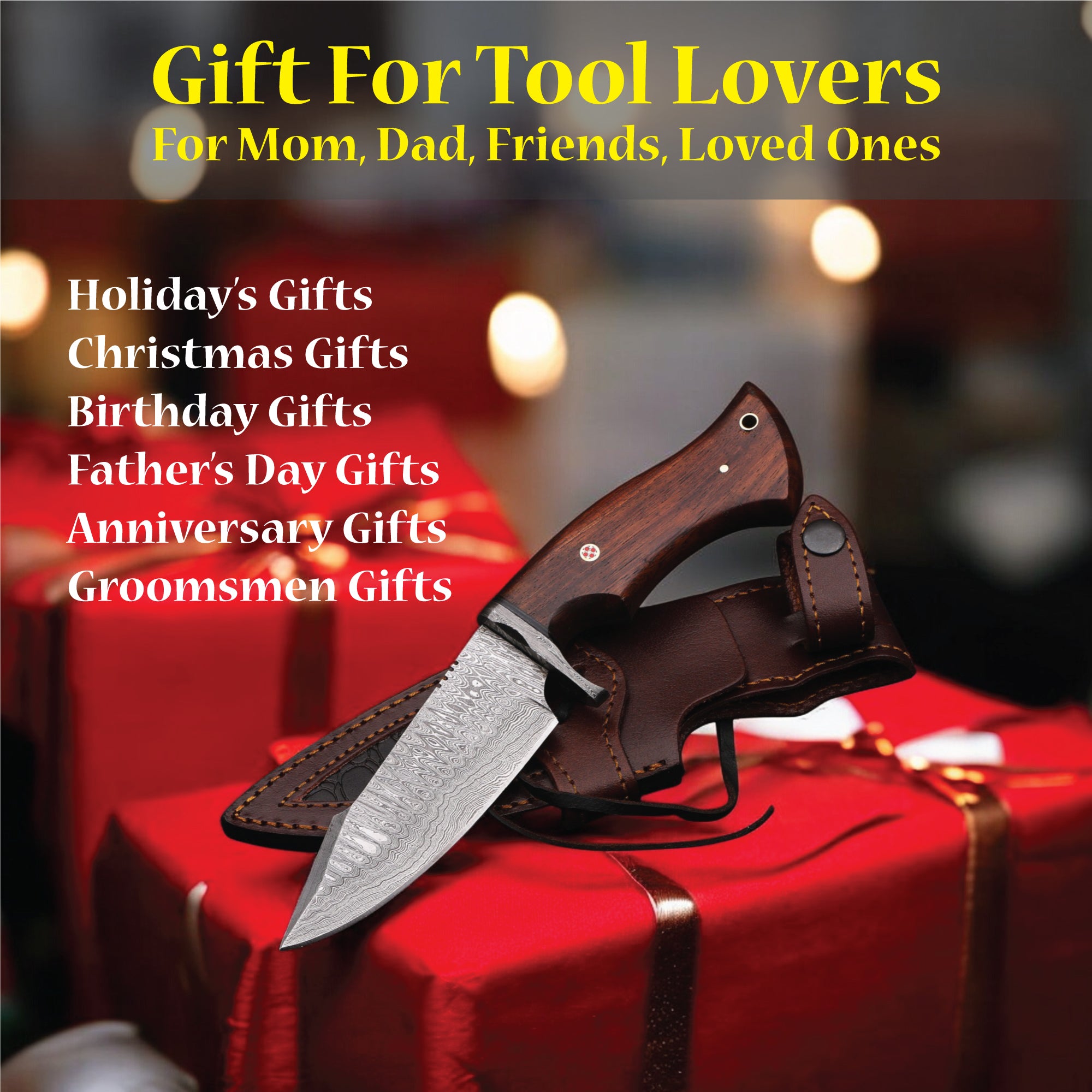 carry it everywhere in its premium handmade pure leather sheath - majestic blades - gift for tool lovers , holiday gift, christmas gift, birthday gift, fathers day gift, anniversary gift