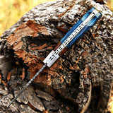 Handmade Damascus Pocket Folding Knife With Handle Of Pakka Wood - Tracker Knife 7.5 at best price in USA - majesticblades.com