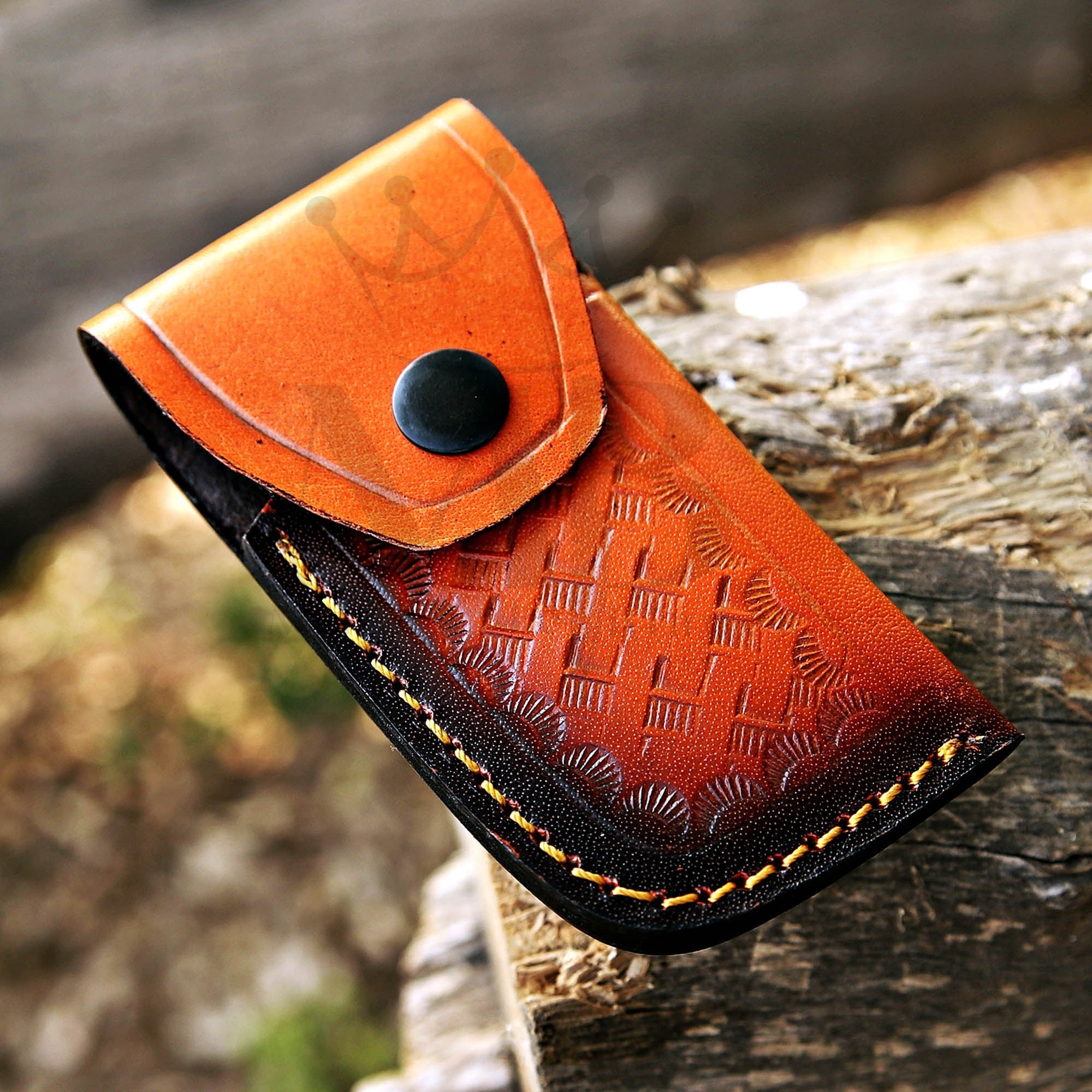 Handmade Damascus Pocket Folding Knife With Handle Of Pakka Wood - Tracker Knife 7.5 at best price in USA - majesticblades.com