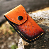 Handmade Damascus Pocket Folding Knife With Handle Of Pakka Wood - Tracker Knife 7.5 at best price in USA - majesticblades.com