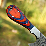 Handmade Damascus D2 Steel Bull Cutter Knife 8 Inch With Handle Of Pakka Wood at best price in United State Of America - majesticblades.com