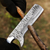 Handmade Damascus D2 Steel Bull Cutter Knife 8 Inch With Handle Of Pakka Wood at best price in United State Of America - majesticblades.com