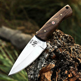 Majestic Handmade D2 Skinner Knife with Rosewood Handle & Leather Cover - 8 Inch | sharp blade , best for campping and hunting - sale price in USA at majesticblades.com