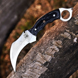 Handmade Damascus D2 Stainless Steel Hand-Forged Karambit Point Knife with Pakka Wood Handle at best price in united kingdom - majesticblades.com