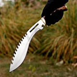 kukri knife with sharp blade strong grip rosewood handle at best price in United State - majesticblades.com