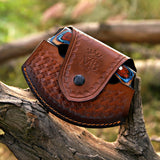 Handmade Damascus Ulu Knife With Pakka Wood Handle & Leather Cover  at best price in USA - majesticblades.com