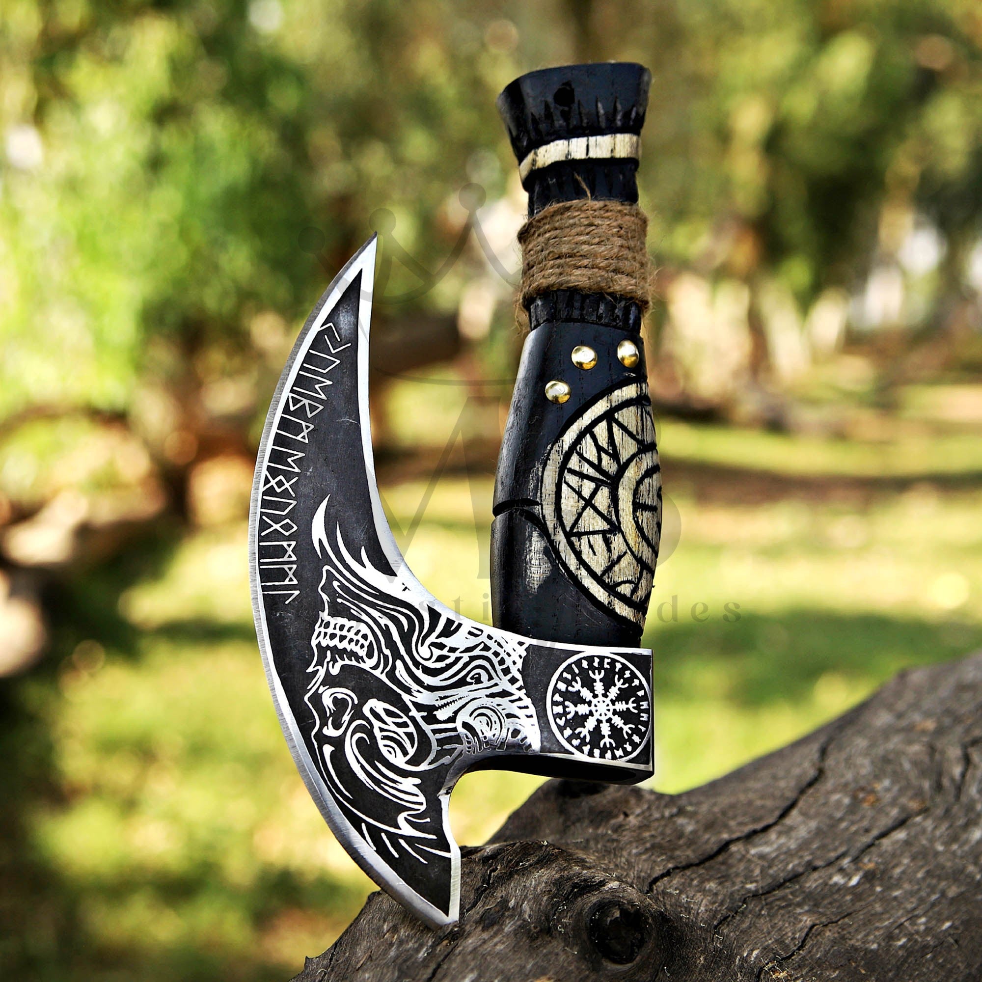 Rustic Handcrafted Pizza Axe Cutter