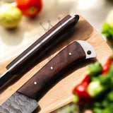 Majestic Handmade Damascus Steel Kitchen Chef Knife Set of 5 pcs with ash wood handle - HandForged at best price in USA - shop online from majesticblades.com
