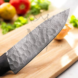 Majestic Handmade Damascus Steel Kitchen Chef Knife Set of 5 pcs with ash wood handle - HandForged at best price in USA - shop online from majesticblades.com